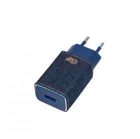 CARREGADOR DE TOMADA I2GO JEANS 1 USB 2.4A I2GWAL410