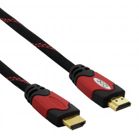 CABO PIXXO CH-202-18 HDMI P/ HDMI FULL HD 1080P 1.80MT PRETO/VERMELHO