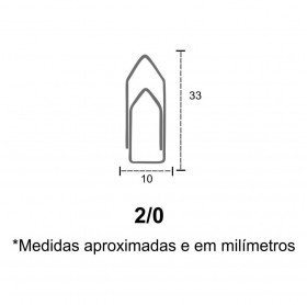CLIPS 2/0 GALVANIZADO CAIXA COM 732 UNID.CHAPARRAU
