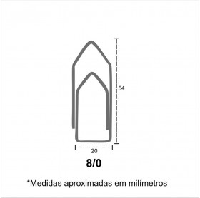 CLIPS 8/0 GALVANIZADO COM 137 UNIDADES CHAPARRAU