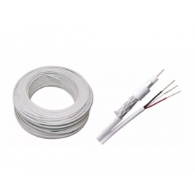 CABO COAXIAL TRIPOLAR 3X26 AWG ROL 100MTS 67% CCS+PE+AL+PVC BRANCO