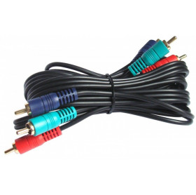 CABO VIDEO COMPONETE 3-RCA X 3-RCA MACHO 1.8MT GVBRASIL CBD.266