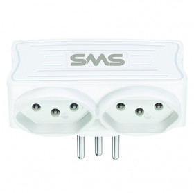 CARREGADOR DE TOMADAS C/ 2 USB SMS 62333 BRANCO