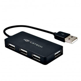 HUB USB 2.0 4 PORTAS C3 TECH HU-220BK PRETO