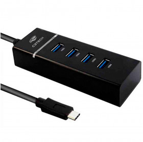 Hub USB-C C3 Tech 4 Portas Preto