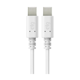 CABO USB-C PARA USB-C MACHO 3A/15W ELG 2.0MT BRANCO TC2TC2M