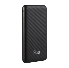 BATERIA PORTATIL I2GO V2 PLUS 10.000MAH 2 USB PRETA I2GBAT011