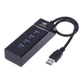 HUB USB 3.0 4 PORTAS C3 TECH HU-300BK PRETO