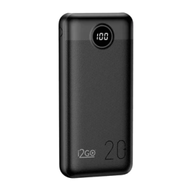 BATERIA PORTATIL I2GO V2 PRO SERIES 20.000MAH 20W PRETA PROBAT018