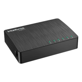 SWITCH 5 PORTAS INTELBRAS S1005G GIGABIT 10/100/1000 MESA PRETO (HUB)