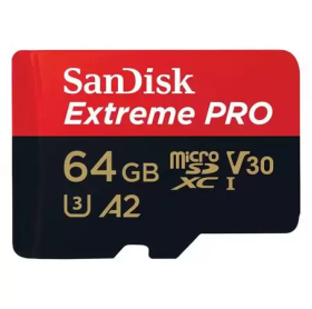 CARTÃO DE MEMORIA 64GB MICRO SDHC EXTREME PRO SANDISK C/ ADAPTADOR  