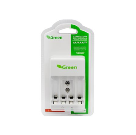 CARREGADOR DE PILHAS TOMADA AA/AAA/9V GREEN 044-0070