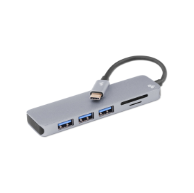 HUB USB-C 5 EM 1 COM 3 USB 3.0 LEITOR SD/MICRO SD 5+ 018-7452