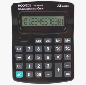 CALCULADORA DE MESA 12 DIGITOS HOOPSON PRETA PS-8880B