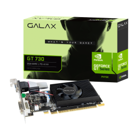 PLACA DE VIDEO 4GB DDR3 128BITS GEFORCE GT730 GALAX PCI-E 2.0 VGA/DVI/HDMI