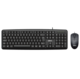 TECLADO E MOUSE USB LETRON DAY BY DAY KM-1901 PRETO 