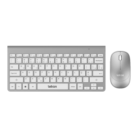 TECLADO E MOUSE SEM FIO LETRON COMPACTO SHINE PRATA KM1931