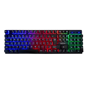 TECLADO USB GAMER LETRON PLAY ON GK-013 LED 7 CORES PRETO