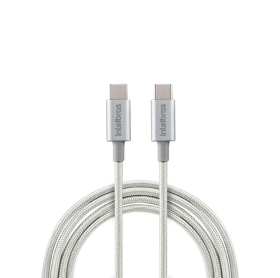 CABO USB-C PARA USB-C INTELBRAS NYLON 1.5MT PRATA EUCC 15NB 4830060