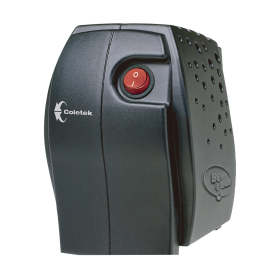 ESTABILIZADOR 500VA COLETEK BEM LIGADO BIVOLT MANUAL/115V C/4 TOMADAS  