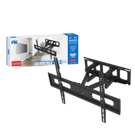 SUPORTE TV TRI-ARTICULADO - 32 A 85 REFORÇADO DUPLO PRETO PIX PX-36