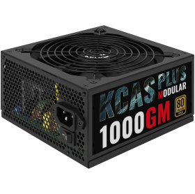 FONTE ATX 1000W REAL AEROCOOL KCAS 1000GM 80 PLUS GOLD APFC PRETA S/CABO 