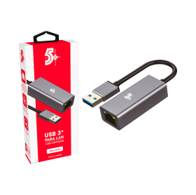 ADAPTADOR USB 3.0 PARA RJ45 FEMEA 10/100/1000MBPS 5+ ATA-01