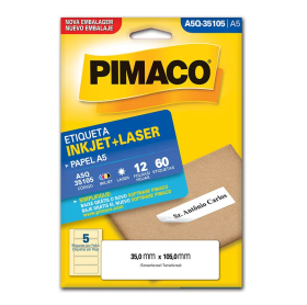 ETIQUETA PIMACO A5Q-35105 MOD.5 A5 12 FOLHAS