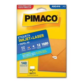 ETIQUETA PIMACO A5Q-916 MOD.140 A5 12 FOLHAS