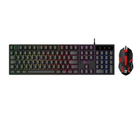 TECLADO E MOUSE USB GAMER LETRON LED X-BLACK KM1909