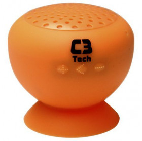 CAIXA SP-12B C3 TECH LARANJA 3W RMS PORTATIL BLUETOOTH