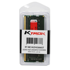 MEMORIA 4GB NOTEBOOK DDR4 2666MHZ KTROK KT-MC4GD42666ST