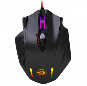 MOUSE USB GAMER REDRAGON M908 IMPACT RGB 12.400 DPI PRETO 