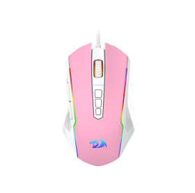 MOUSE USB GAMER REDRAGON M910PW-RGB RANGER 12.400 DPI BRANCO/ROSA