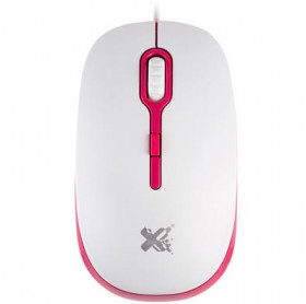 MOUSE USB MAXPRINT SOFT 1200 DPI BRANCO/ROSA 601304-5