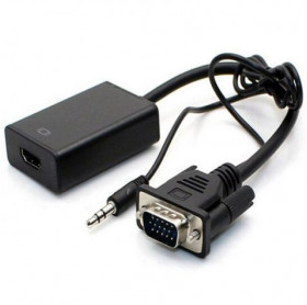 CABO ADAPTADOR VGA MACHO PARA HDMI FEMEA C/ AUDIO P2 GVBRASIL CBC.1028  