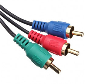 CABO VIDEO COMPONETE 3-RCA X 3-RCA MACHO 2MT GVBRASIL CBD.008