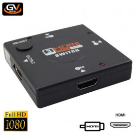 SWITCH HDMI 3X1 GVBRASIL CBH.195 C/ 3 PORTAS ENTRADAS 1 SAIDA