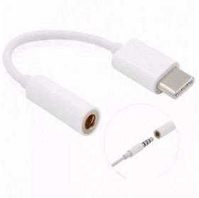 ADAPTADOR USB-C TIPO-C MACHO PARA P2 FEMEA GVBRASIL BRANCO CBU.1018