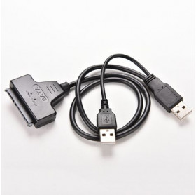 CABO CONVERSOR USB MACHO PARA HD SATA GVBRASIL PRETO CBC.061