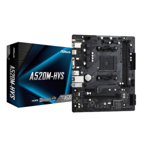 PLACA MAE ASROCK A520M-HVS AMD AM4 RYZEN DDR4 5000/3000 HDMI/VGA/M.2