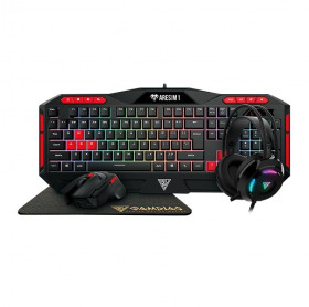 Kit 4 em 1 Gamdias Poseidon M2 Teclado Mouse Fone Mouse Pad